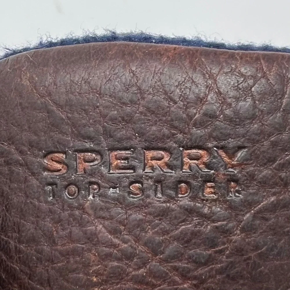 Sperry Womens Saltwater Duck Boots Waterproof Blue Brown‎ Leather STS91175 Sz12 - Picture 8 of 11
